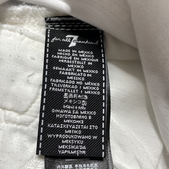 7FAMK CROPPED ALEXA WITH CUT OFF HEM IN WHITE RUNWAY - Picture 6 of 9